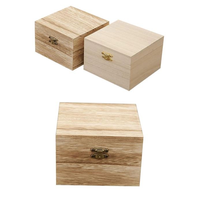 Caja de madera maciza de paulownia